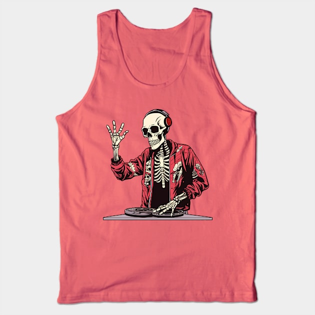 DJ Skeleton Tank Top by Acid_rain